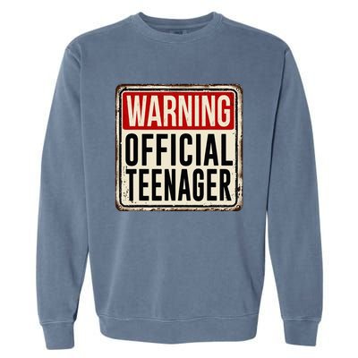 Teenager 13th Birthday Gift 13 Year Old Garment-Dyed Sweatshirt