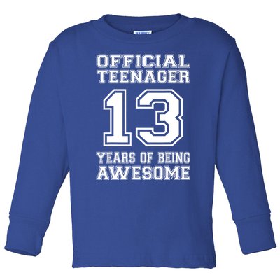 Teenager 13th Birthday Gifts 13 Year Old Boys Girls Toddler Long Sleeve Shirt