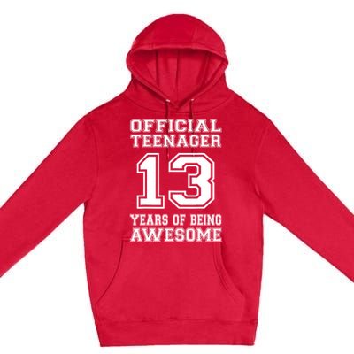 Teenager 13th Birthday Gifts 13 Year Old Boys Girls Premium Pullover Hoodie