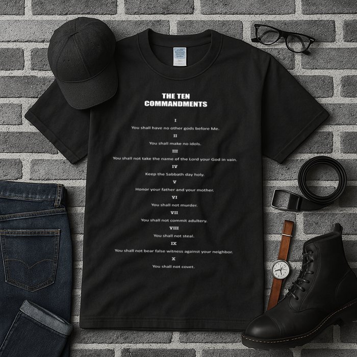 The 10 Commandments Tall T-Shirt