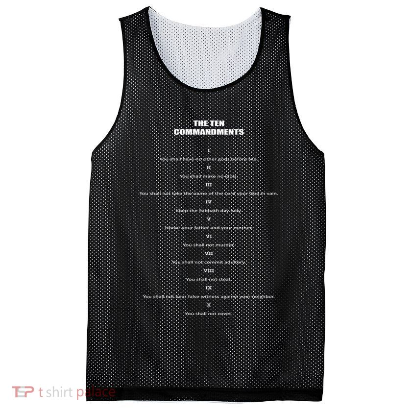 The 10 Commandments Mesh Reversible Basketball Jersey Tank