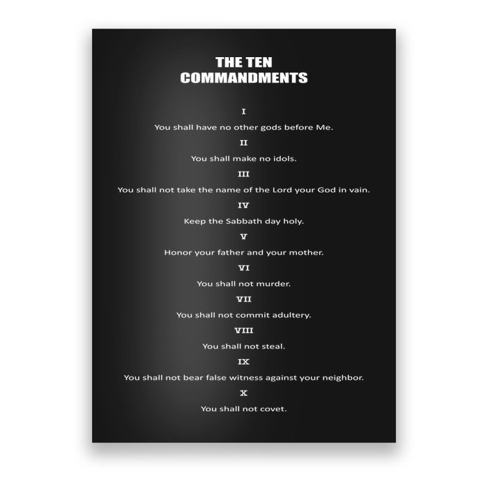 The 10 Commandments Poster
