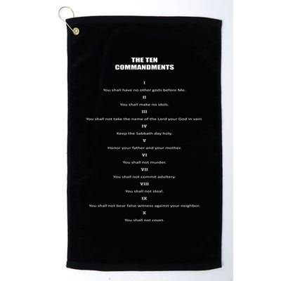 The 10 Commandments Golf Towel
