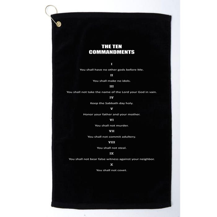 The 10 Commandments Golf Towel