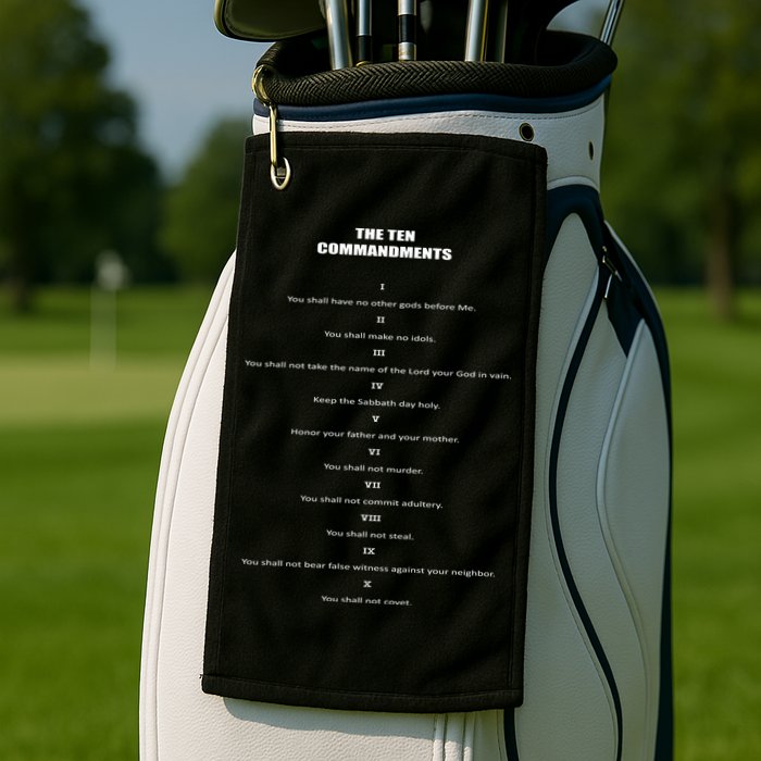 The 10 Commandments Golf Towel