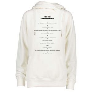 The 10 Commandments Womens Funnel Neck Pullover Hood