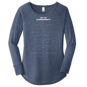 The 10 Commandments Women's Perfect Tri Tunic Long Sleeve Shirt