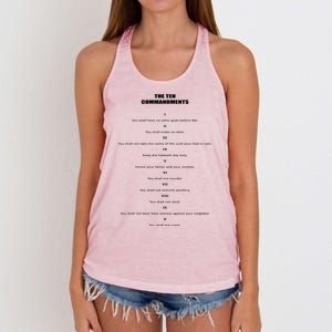 The 10 Commandments Women's Knotted Racerback Tank