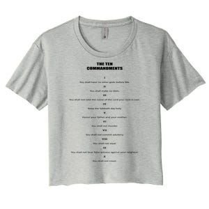 The 10 Commandments Women's Crop Top Tee