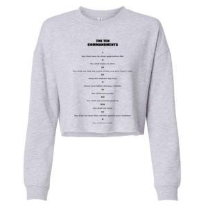 The 10 Commandments Cropped Pullover Crew