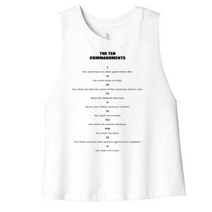 The 10 Commandments Women's Racerback Cropped Tank