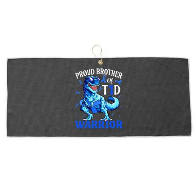 Type 1 Diabetes Proud Brother Of A T1d Warrior Large Microfiber Waffle Golf Towel