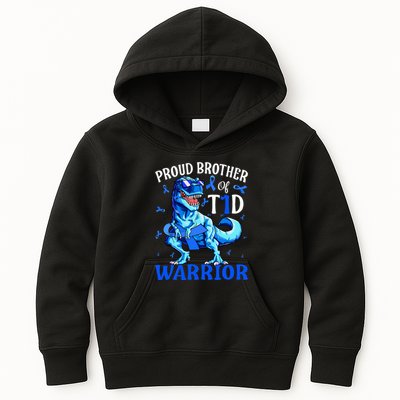 Type 1 Diabetes Proud Brother Of A T1d Warrior Kids Hoodie