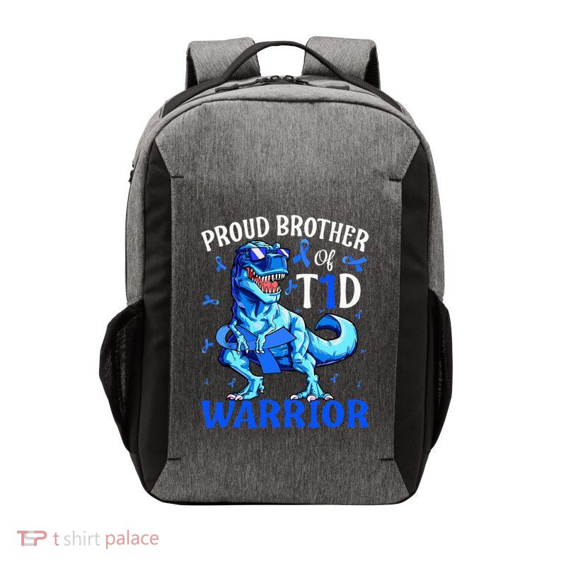 Type 1 Diabetes Proud Brother Of A T1d Warrior Vector Backpack