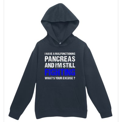 Type 1 Diabetes T1D Awareness Support Ribbon Urban Pullover Hoodie