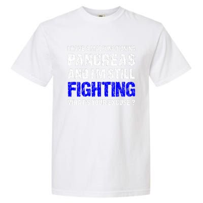 Type 1 Diabetes T1D Awareness Support Ribbon Garment-Dyed Heavyweight T-Shirt