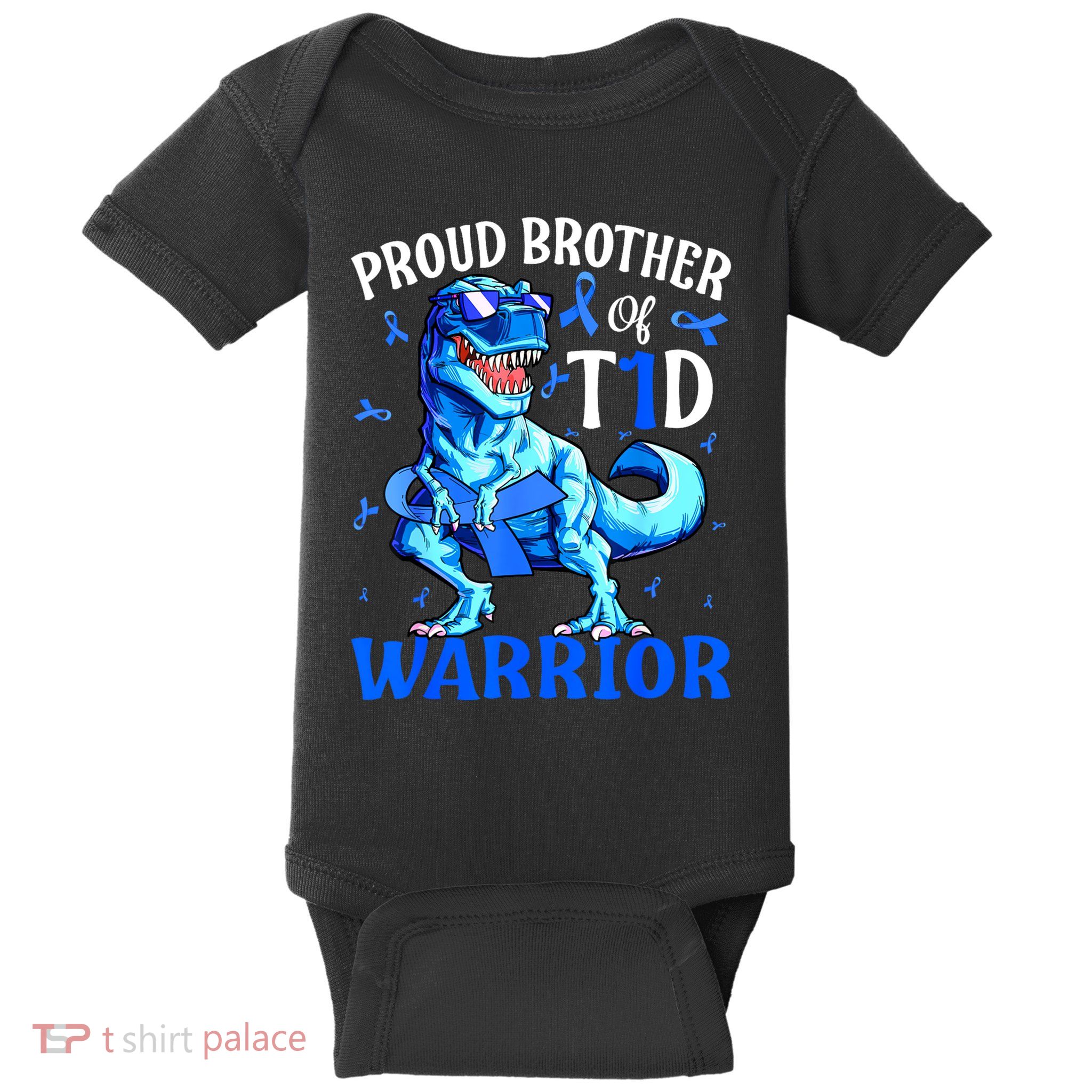 Type 1 Diabetes Proud Brother Of A T1d Warrior Baby Bodysuit