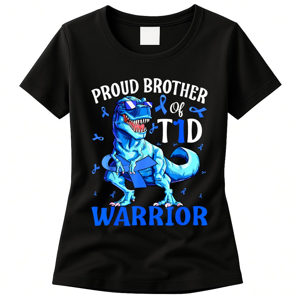 Type 1 Diabetes Proud Brother Of A T1d Warrior Womens T-Shirt