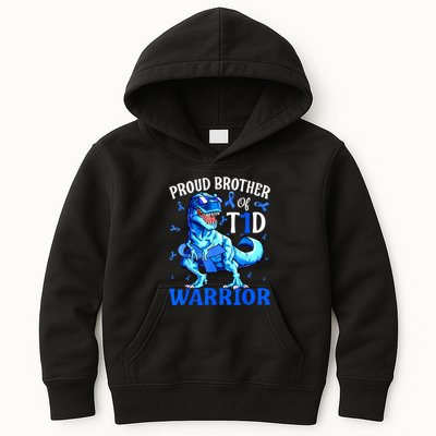 Type 1 Diabetes Proud Brother Of A T1d Warrior Kids Hoodie