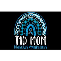 Type 1 Diabetes Awareness T1D Mom Blue Ribbon Rainbow Bumper Sticker