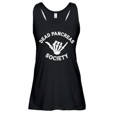 Type 1 Diabetes Awareness Dead Pancreas Society Skeleton Hand Halloween Ladies Essential Flowy Tank