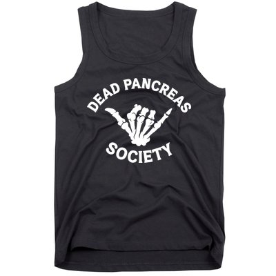 Type 1 Diabetes Awareness Dead Pancreas Society Skeleton Hand Halloween Tank Top
