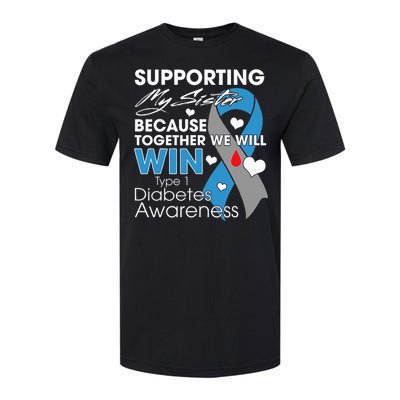 Type 1 Diabetes Sister Funny T1D Awareness Softstyle CVC T-Shirt