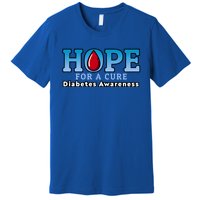 Type 1 Diabetes Awareness Funny Gift Hope For A Cure Gift Premium T-Shirt