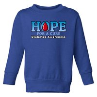 Type 1 Diabetes Awareness Funny Gift Hope For A Cure Gift Toddler Sweatshirt