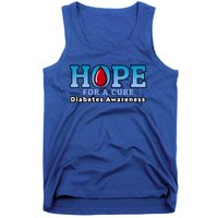 Type 1 Diabetes Awareness Funny Gift Hope For A Cure Gift Tank Top