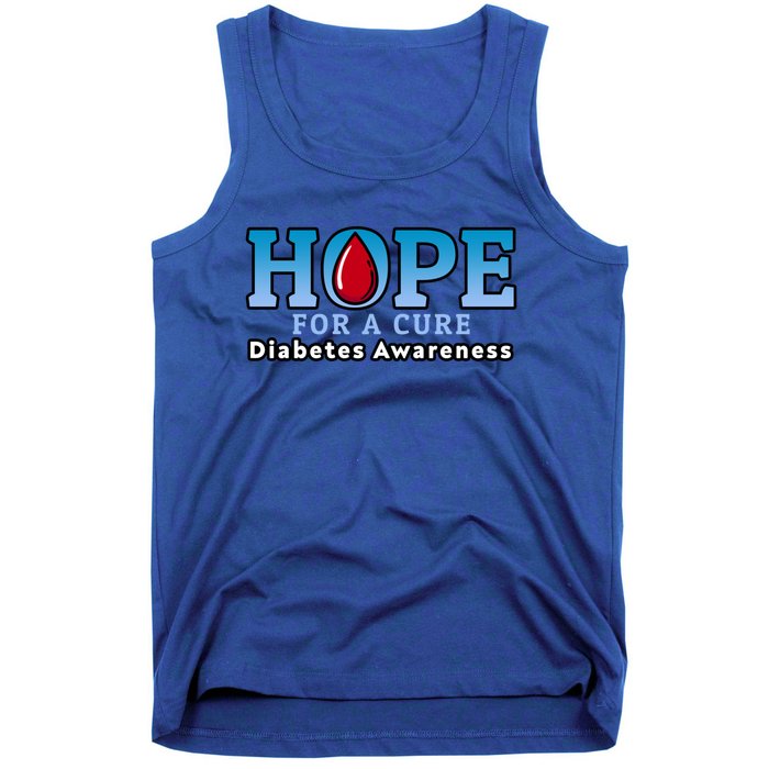 Type 1 Diabetes Awareness Funny Gift Hope For A Cure Gift Tank Top