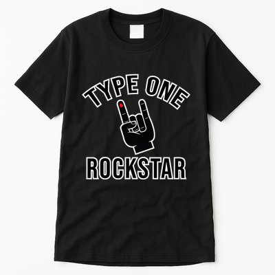 Type 1 Diabetes T1d Rockstar Funny Awareness Diversary Tall T-Shirt