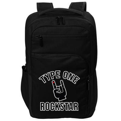 Type 1 Diabetes T1d Rockstar Funny Awareness Diversary Impact Tech Backpack
