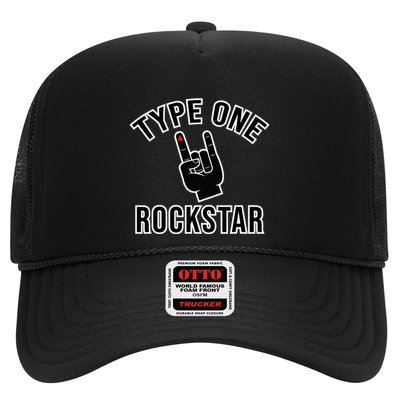 Type 1 Diabetes T1d Rockstar Funny Awareness Diversary Trucker Hat