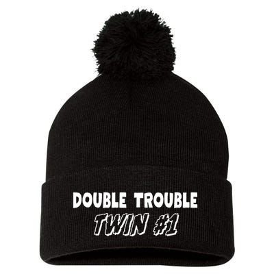 Twin 1 Double Trouble Twin S Pom Pom 12in Knit Beanie