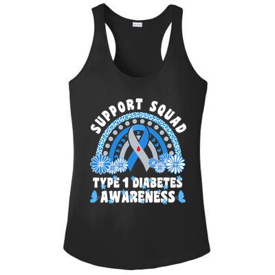 Type 1 Diabetes T1D Support Squad Ladies PosiCharge Competitor Racerback Tank