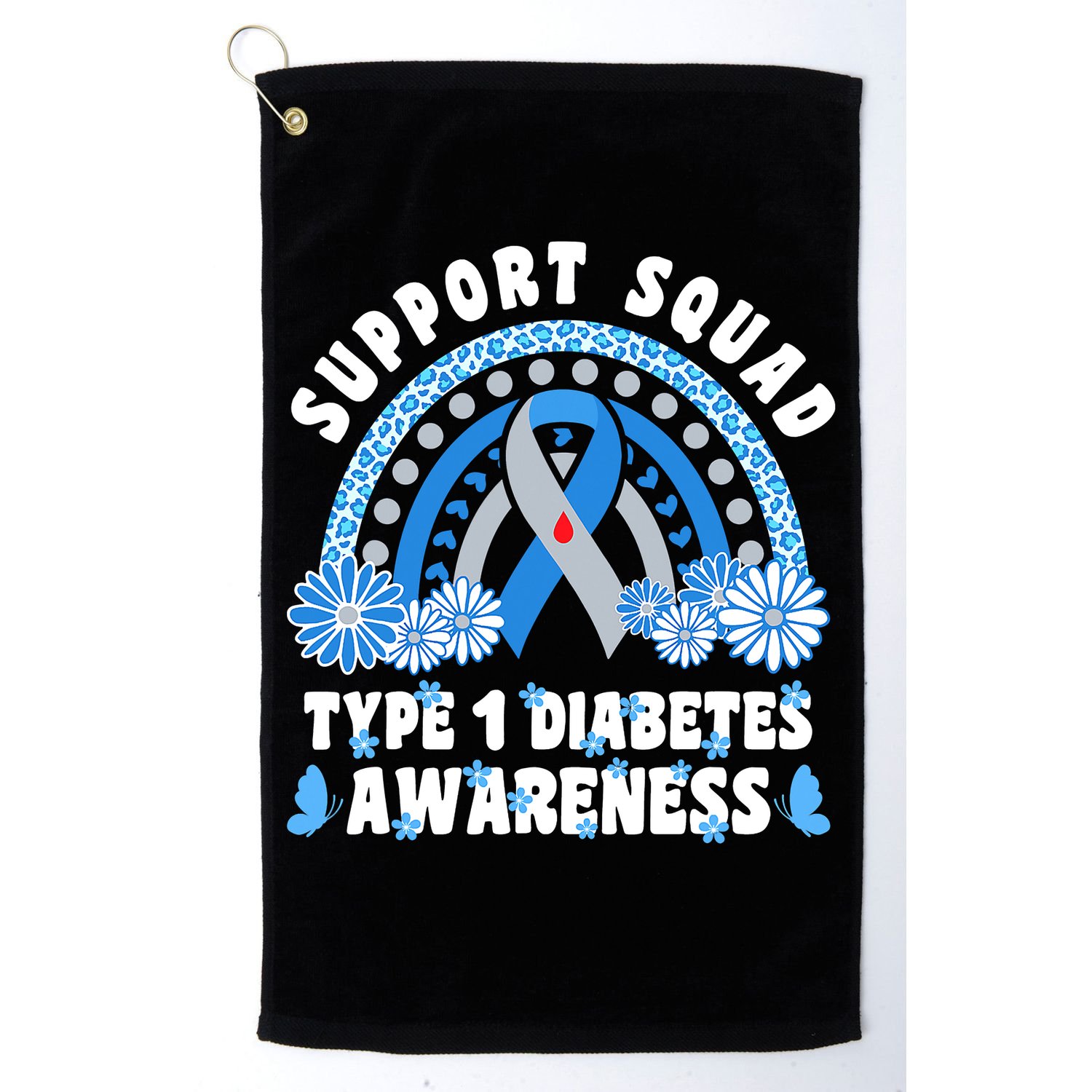 Type 1 Diabetes T1D Support Squad Golf Towel