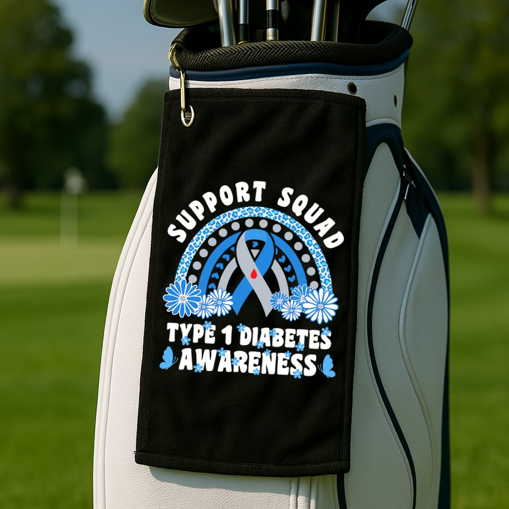 Type 1 Diabetes T1D Support Squad Golf Towel