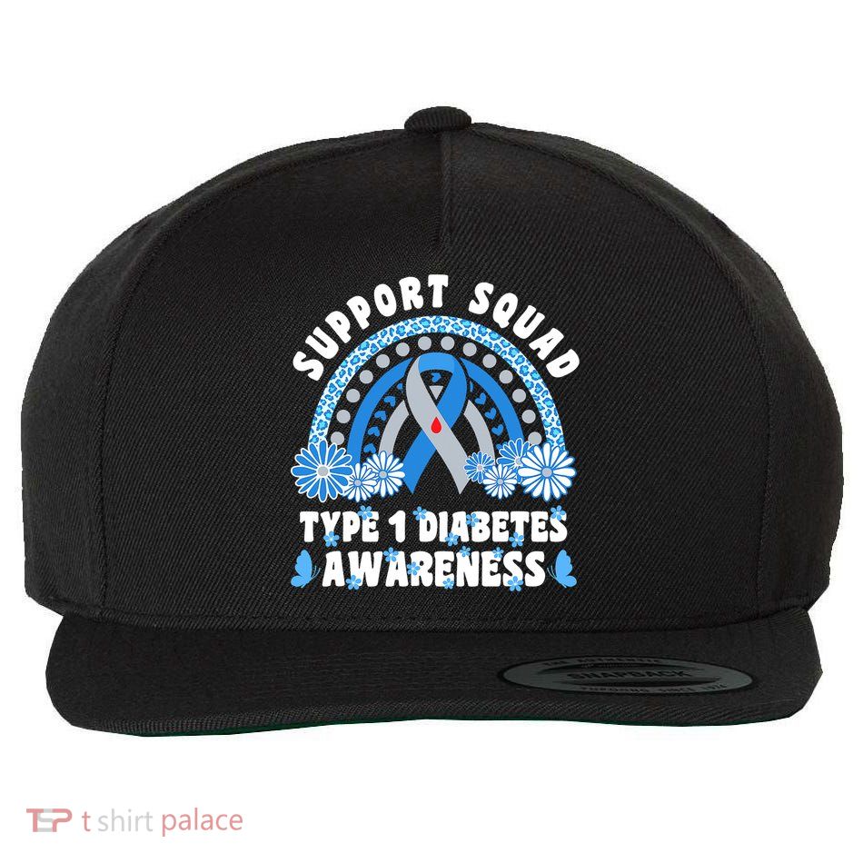 Type 1 Diabetes T1D Support Squad Wool Snapback Cap