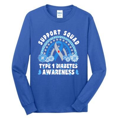 Type 1 Diabetes T1D Support Squad Tall Long Sleeve T-Shirt