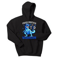 Type 1 Diabetes  Proud Brother Of A T1D Warrior Kids Hoodie