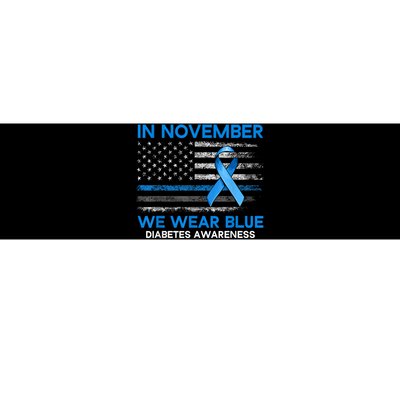 Type 1 Diabetes Awareness American US Flag Blue Ribbon Gifts Bumper Sticker