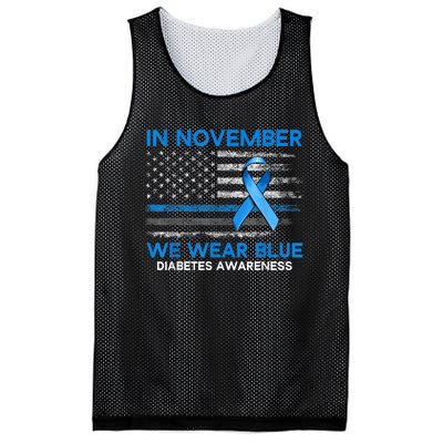 Type 1 Diabetes Awareness American US Flag Blue Ribbon Gifts Mesh Reversible Basketball Jersey Tank