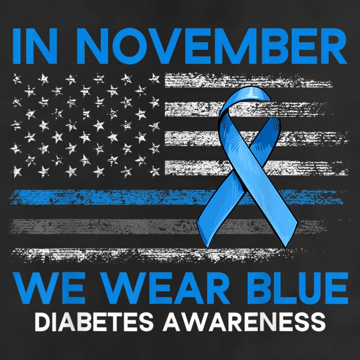 Type 1 Diabetes Awareness American US Flag Blue Ribbon Gifts Hat