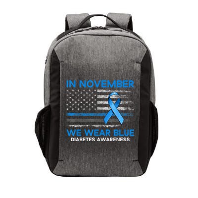 Type 1 Diabetes Awareness American US Flag Blue Ribbon Gifts Vector Backpack