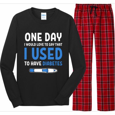 Type 1 Diabetic Diabetes Quotes Cure Type 1 Diabetes Gift Long Sleeve Pajama Set