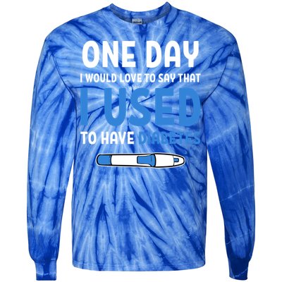 Type 1 Diabetic Diabetes Quotes Cure Type 1 Diabetes Gift Tie-Dye Long Sleeve Shirt