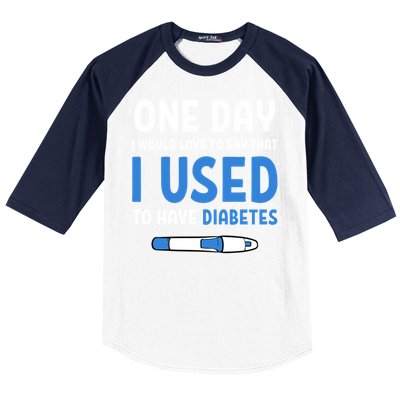 Type 1 Diabetic Diabetes Quotes Cure Type 1 Diabetes Gift Baseball Sleeve Shirt