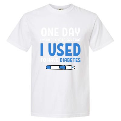 Type 1 Diabetic Diabetes Quotes Cure Type 1 Diabetes Gift Garment-Dyed Heavyweight T-Shirt