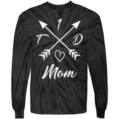 Type 1 Diabetic Mom T1D Diabetes Awareness Gifts For Wo Tie-Dye Long Sleeve Shirt